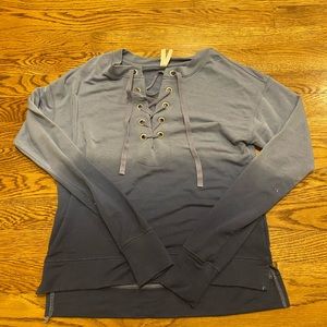 blue ombré long sleeve shirt!!